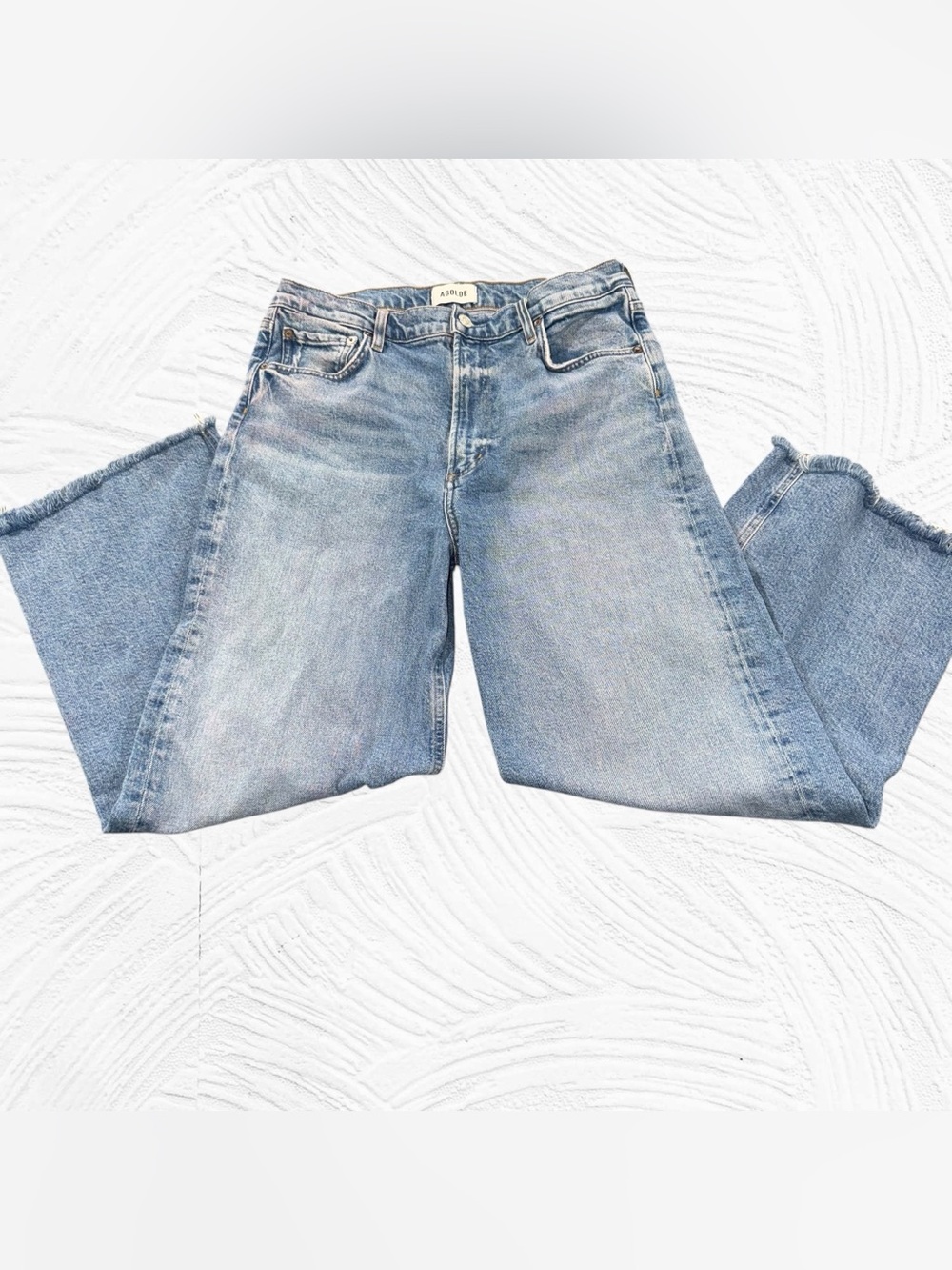 AGOLDE Ren High-Rise Wide-Leg Jeans Women’s Size 30X27 Fray Hem *flaw*
